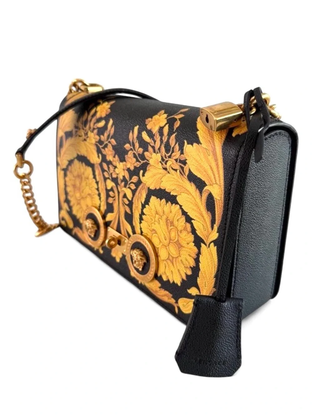 Versace Barocco Print Shoulder in Calf Leather. Excellent Condition